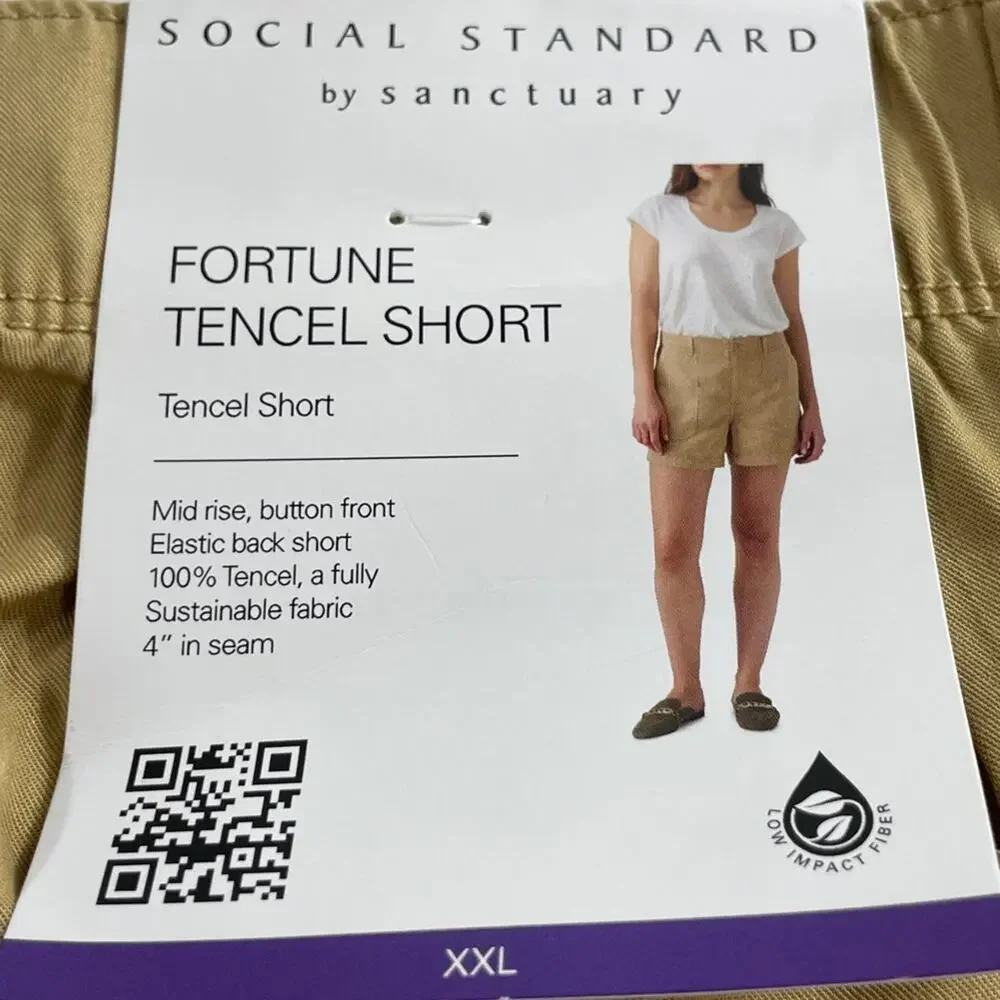 NWT Social Standard Sanctuary Anthro Shorts Hiking Camp Camel Size XXL